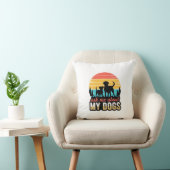Coussin Demandez-moi au sujet de ma conception de chiens d (Chaise)