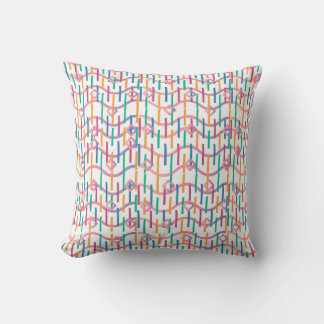 Coussin Demi-cercles Abstraits Mod Op Fusion Art Motif