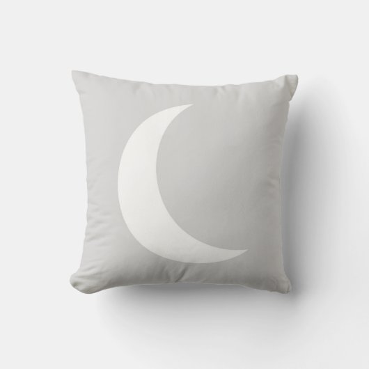 Coussin Demi-Lune Blanc & Gris (Recto)
