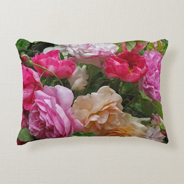 Coussin démodé d'accent de roses (Devant)