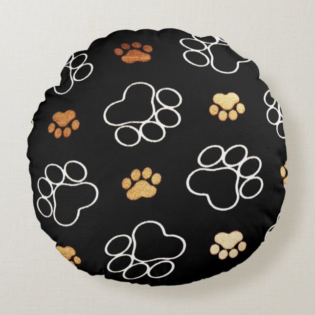 coussin d'empreintes de chien (Devant)