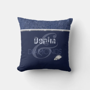 Coussin Denim & diamants
