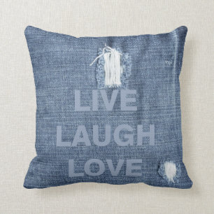 Coussin Denim fané