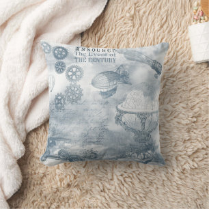 Coussin Denim Steampunk
