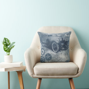 Coussin Denim Steampunk