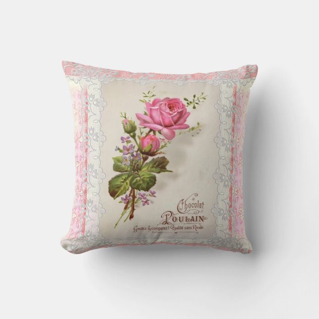 Coussin Dentelle de cru de Chocolat Poulain (Recto)