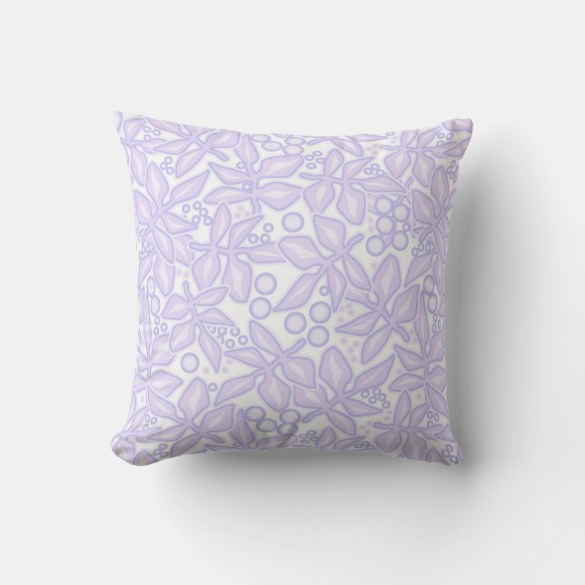 Coussin Dentelle de fleurs violettes florales inaltérables (Recto)