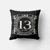 Coussin Dentelle du 13e anniversaire du mariage (Verso)