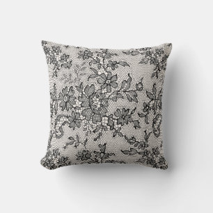 Coussin Dentelle noire
