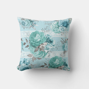 Coussin Dentelle Rose bleue