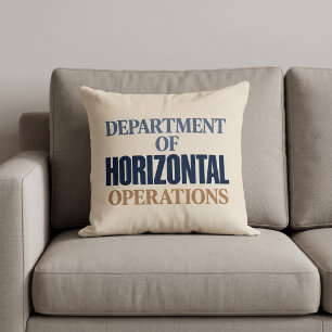 Coussin Département des Opérations Horizontales Drôle
