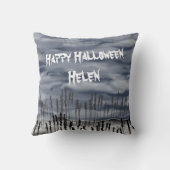 Coussin Déplaisant Halloween personnalisé (Verso)