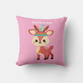 Coussin Der indien, nom ou message, rose (Recto)