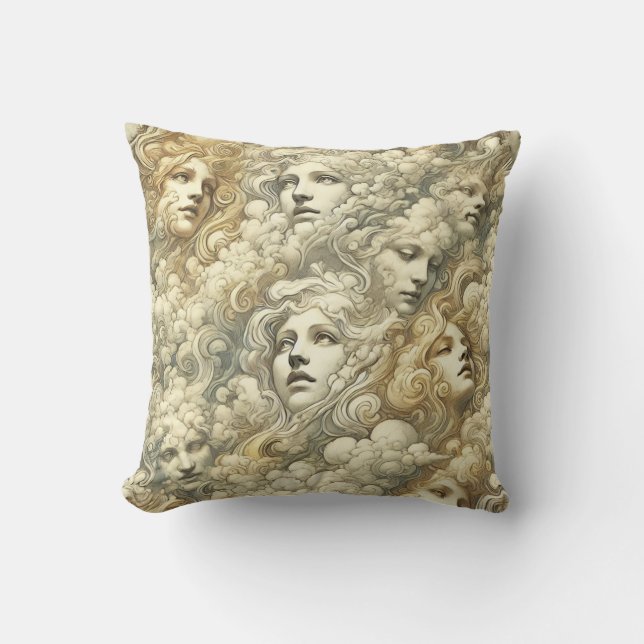 Coussin Dérive Éthérée – Victorien gothique (Recto)