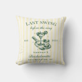 Coussin Dernier Swing Avant Le Pickleball de Mariage Bach  (Recto)