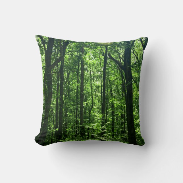 Coussin des arbres verts #6182 (Recto)