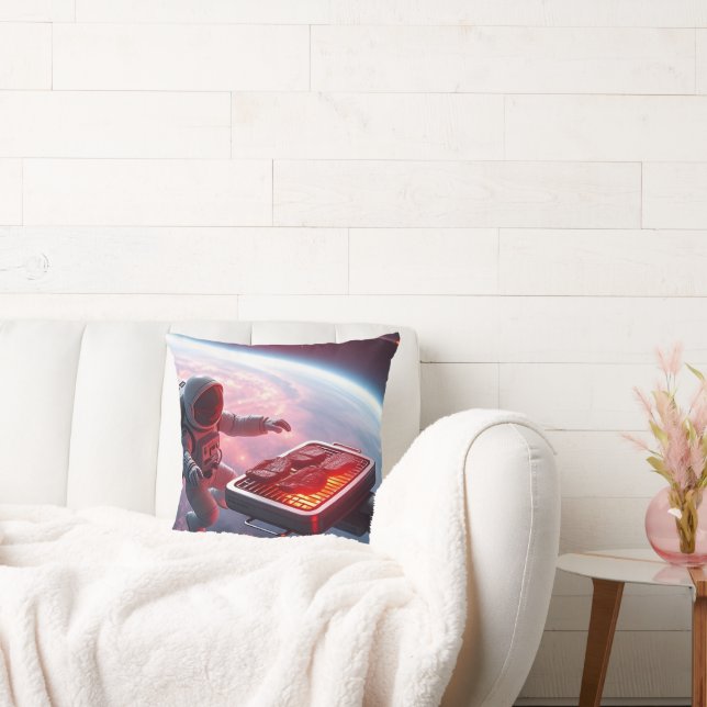 Coussin Des astronautes cuisent le poulet dans l'espace -  (Canapé)