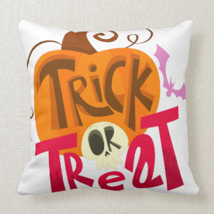 Coussin des bonbons ou un sort heureux de Halloween