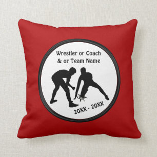 Coussin Des cadeaux de lutte personnalisés en rouge pour l