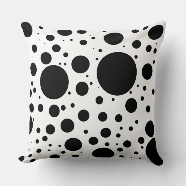 Coussin Des centaines de points et de cercles noirs de dif (Recto)