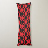 coussin des coeurs noir et rouge (Dos (Vertical))
