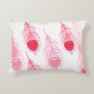 Coussin des Coeurs rouges roses