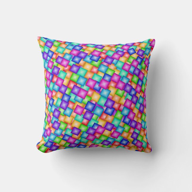Coussin des cubes brillants couleur (Recto)