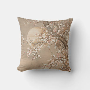 Coussin Des fleurs de prunes japonaises au clair de lune p