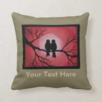 Coussin des inséparables sur une branche d'arbre