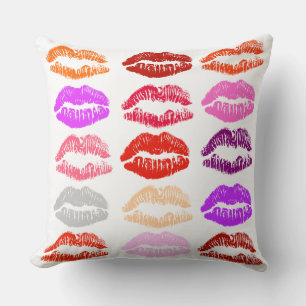 Coussin des lèvres d'art pop (baisers)