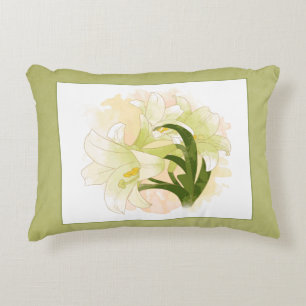 Coussin des lis 12x16in d'aquarelle