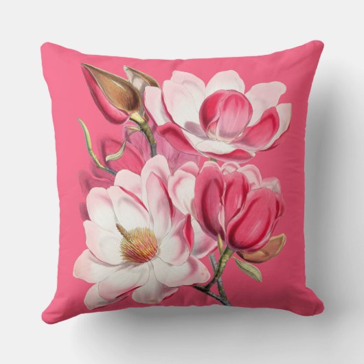 Coussin des Magnolias roses (Verso)
