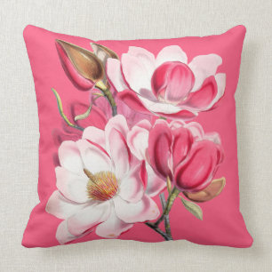 Coussin des Magnolias roses