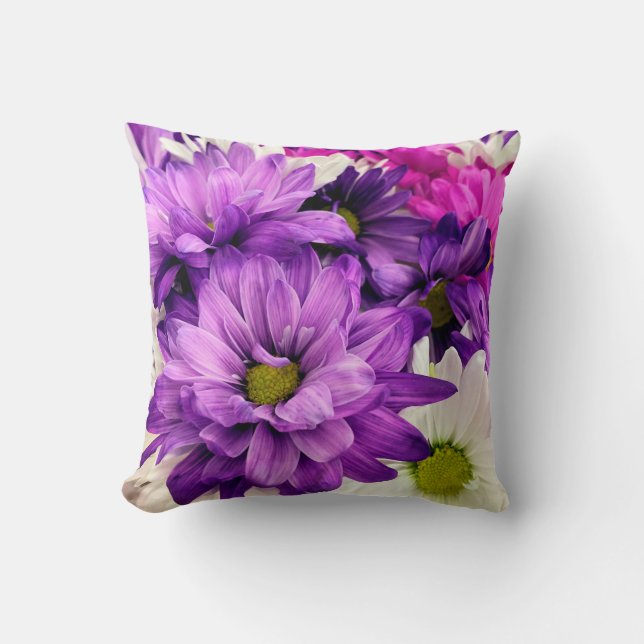 Coussin des mamans violet, rose et blanc (Recto)