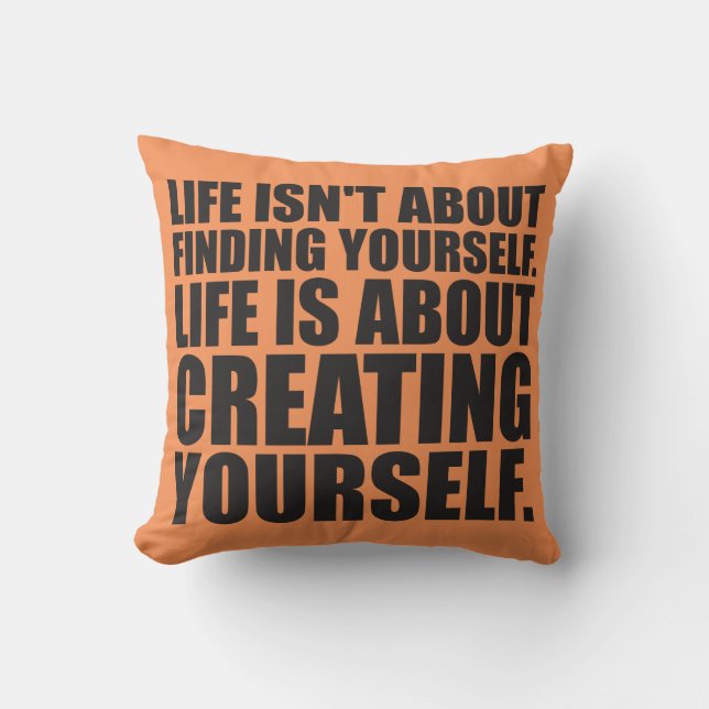 Coussin Des mots de motivation - créez-vous (Recto)