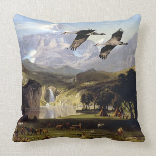 Coussin des oiseaux de grue du lac Deer
