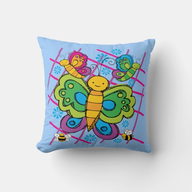 Coussin des papillons et des abeilles (Recto)