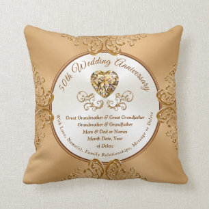 Coussin Des présentations pour l'anniversaire des Mariages