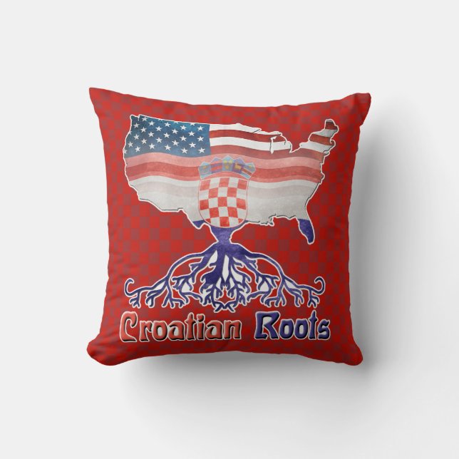 Coussin des racines croates américaines (Recto)