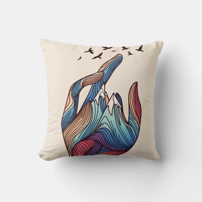 Coussin Des rêves de montagne dans vos mains (Recto)