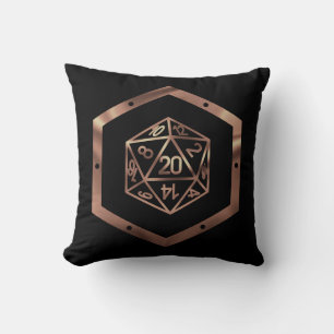 Coussin Dés RPG   Imaginaire cuivre Retro Tabletop PnP Gam