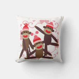 Coussin des singes de la fille Sock