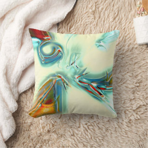 Coussin Des taches de couleur brillante qui sont métalliqu