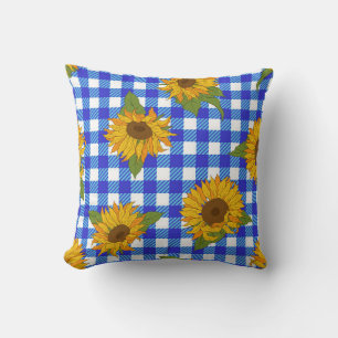 Coussin Des tournesols lumineux sur un arrière - plan à