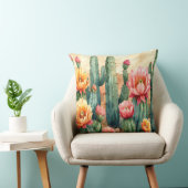 Coussin Desert Cactus Pillow - Boho Southwest Decor Cushio (Chaise)