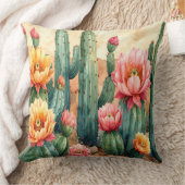Coussin Desert Cactus Pillow - Boho Southwest Decor Cushio (Couverture)