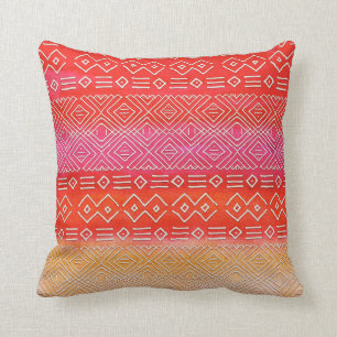 Coussin Désert de Bohême Bohême rose Motif Navajo géom