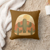 Coussin Désert de cactus avec soleil (Couverture)