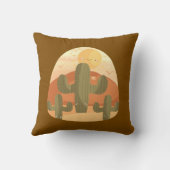 Coussin Désert de cactus avec soleil (Verso)