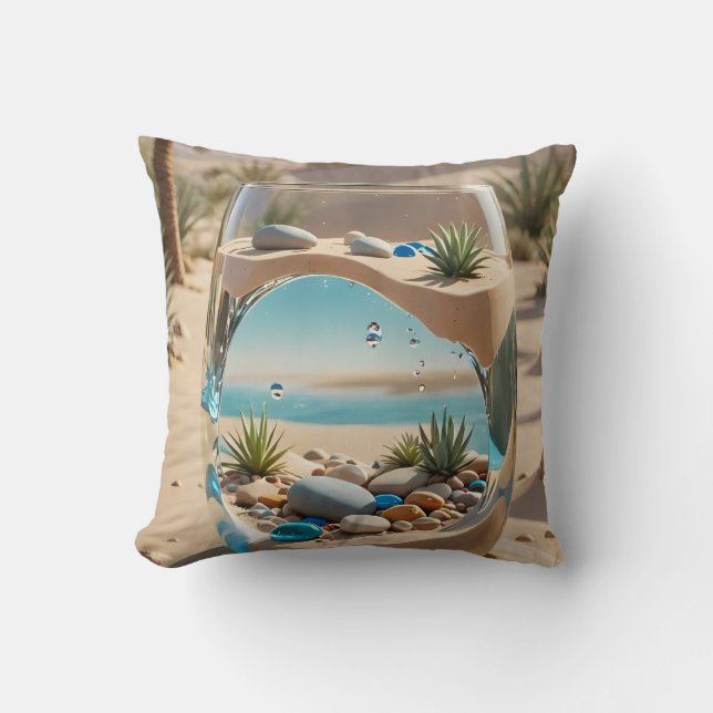 Coussin Desert Oasis Glass Pillow (Recto)